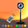 Upgrade Rainbow Sunset Projector Lamp Atmosphere Light Home Coffee Shop Background Wall Decoration Remote Control Sunset Lamps