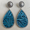 Western Embossed Leather Earrings Bohemian