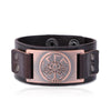 European And American Popular Domineering Fashion Lucky Tree Brown Leather Bracelet Adjustable