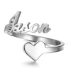 English Letter Titanium Steel Ring