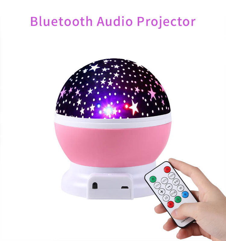 Dreamy Rotating Bluetooth Speaker Starry Night Light