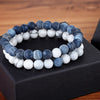 A Set Of Couple Bracelets Natural Stone Yoga Beaded Bracelets