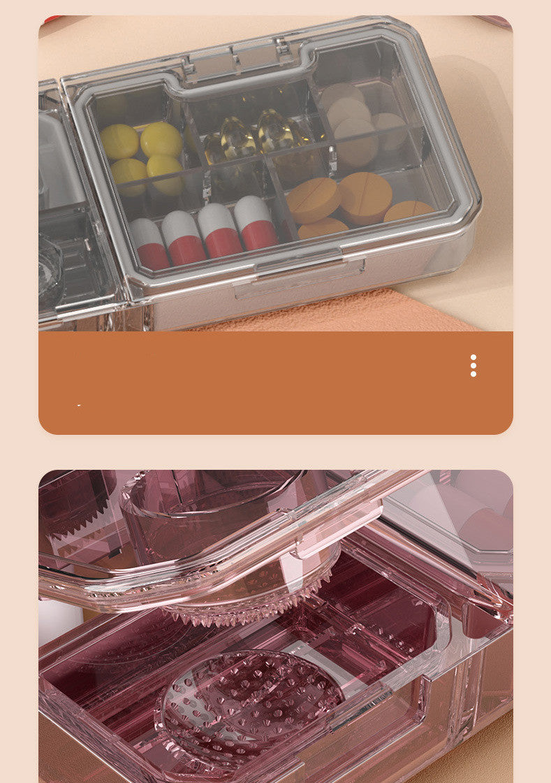 Portable Mini Multi-function Medicine Box Medicine Cutting