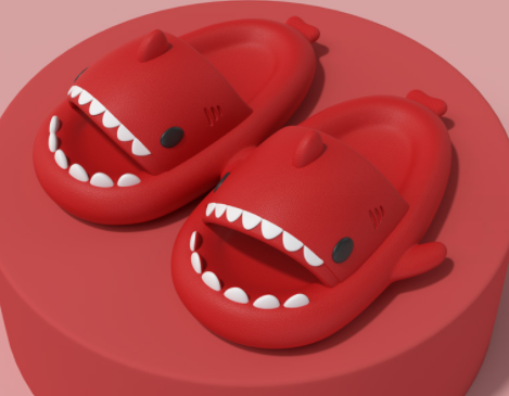 Adult's Slippers Tide Indoor And Outdoor Funny Shark Slippers