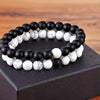 A Set Of Couple Bracelets Natural Stone Yoga Beaded Bracelets