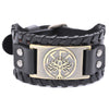 European And American Popular Domineering Fashion Lucky Tree Brown Leather Bracelet Adjustable