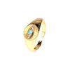 European And American Cold Style 18K Gold-plated Copper Ring