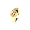 European And American Cold Style 18K Gold-plated Copper Ring