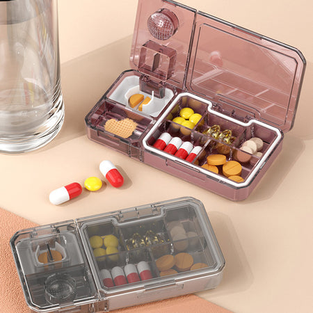 Portable Mini Multi-function Medicine Box Medicine Cutting