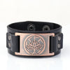 European And American Popular Domineering Fashion Lucky Tree Brown Leather Bracelet Adjustable