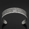 Cross-border Nordic Myth Viking Stainless Steel Vintage Rune Open Solid Bracelet